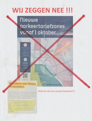 Nee tegen nieuw parkeerbeleid